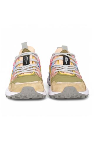 Sneaker donna in nylon e camoscio multicolore. FLOWER MOUNTAIN | YAMANO 3 WOMAN-DARK ROSE CHESTNUT